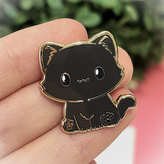 Charming Black Cat Pin – For Cat Lovers! [More Colors and Breeds Available in My Shop]