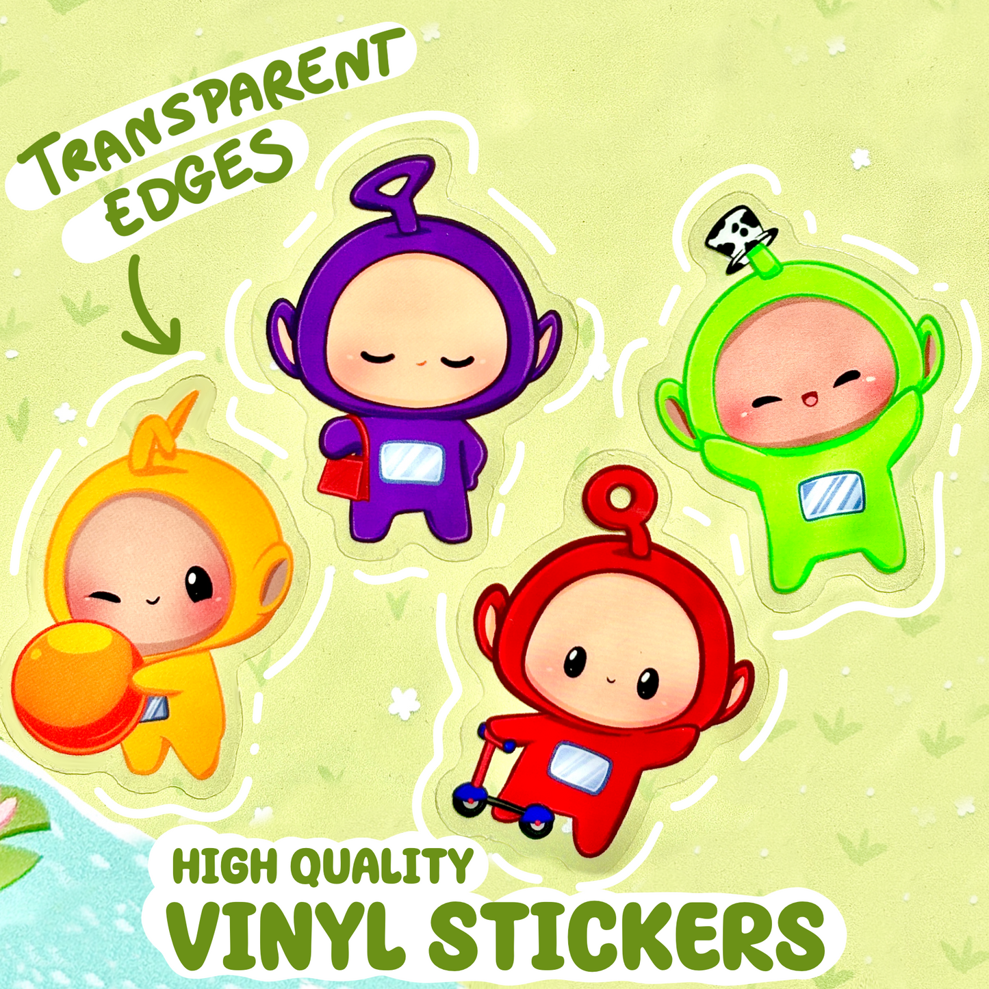 TELETUBIES Transparent Vinyl Stickers