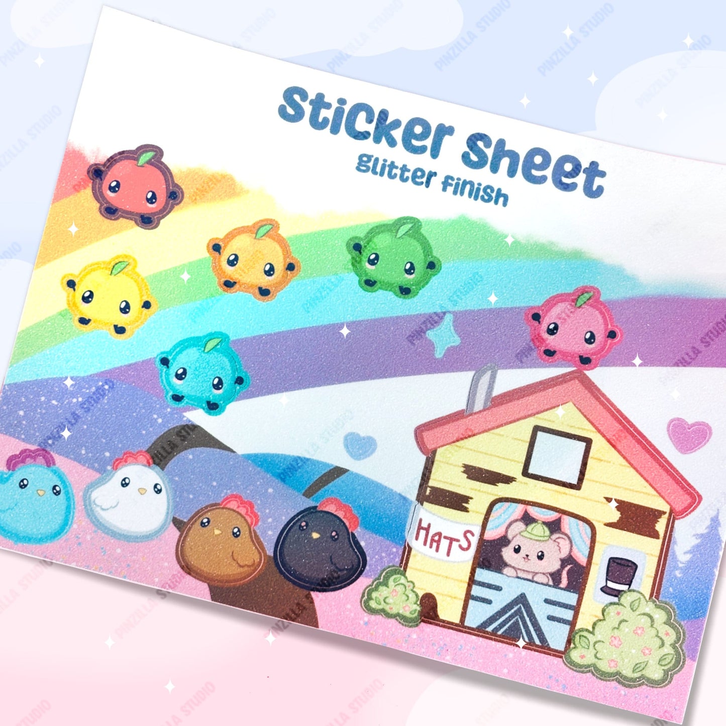 Stardew Valley game inspired GLITTER STICKER SHEET