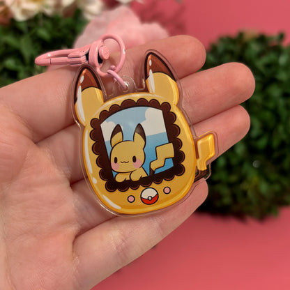 Unique Pika Tamagotchi Poke Keychain