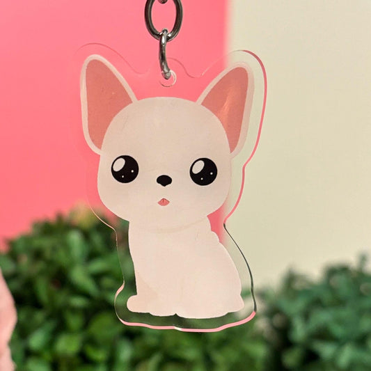 Cream French Bulldog Keychain (More Colors In My Shop)