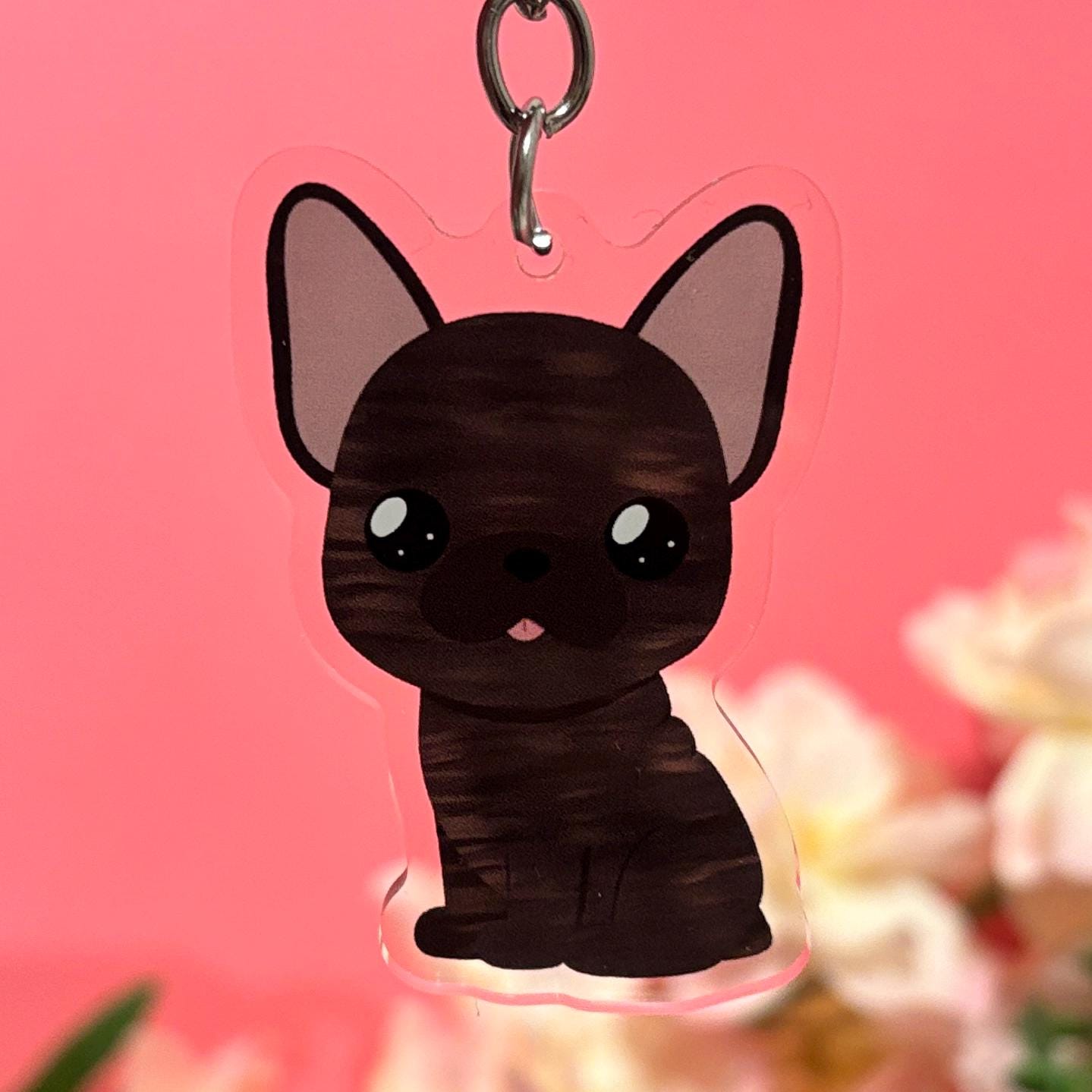 Brindle French Bulldog Keychain (More Colors In My Shop)