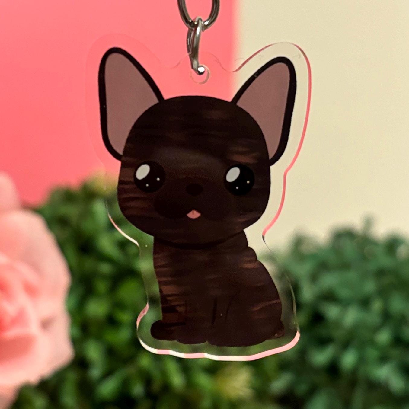 Brindle French Bulldog Keychain (More Colors In My Shop)