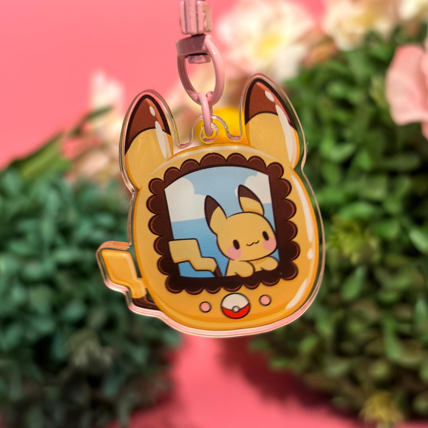 Unique Pika Tamagotchi Poke Keychain