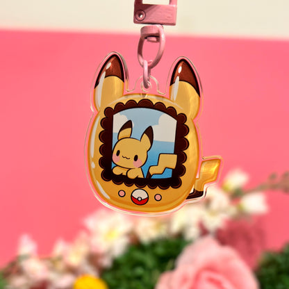 Unique Pika Tamagotchi Poke Keychain