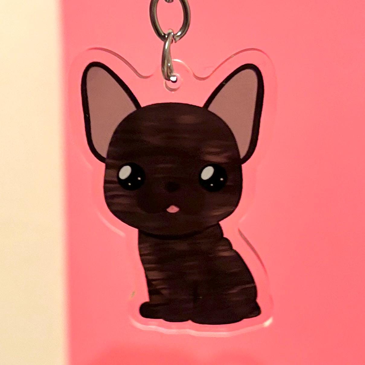 Brindle French Bulldog Keychain (More Colors In My Shop)