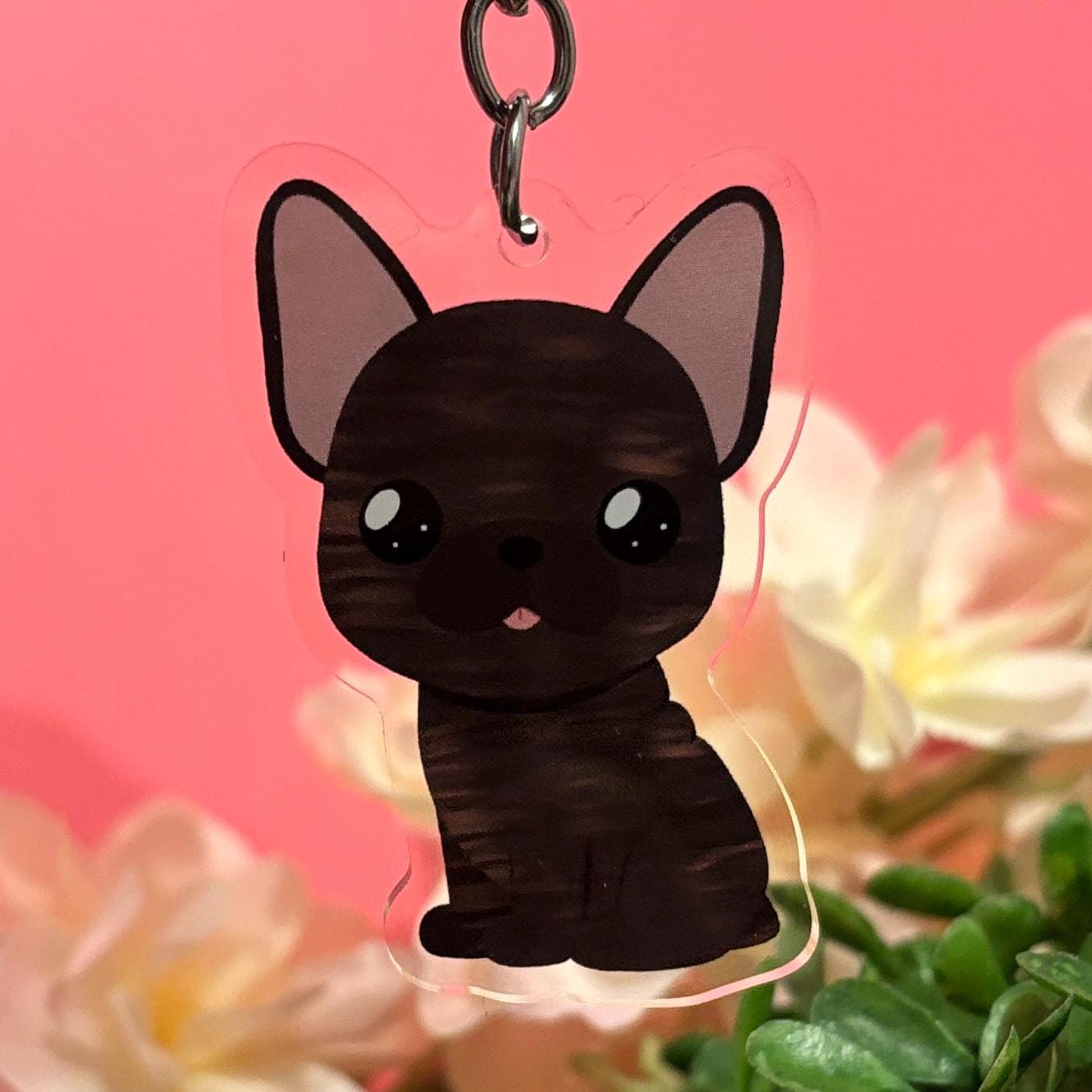 Brindle French Bulldog Keychain (More Colors In My Shop)