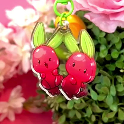 Cherry Bunny Keychain – Sweet Pair for the Perfect Pair!