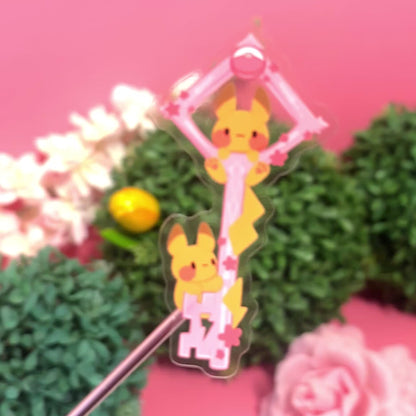 Pika Key Transparent Sticker – Electric Charm for Any Surface!