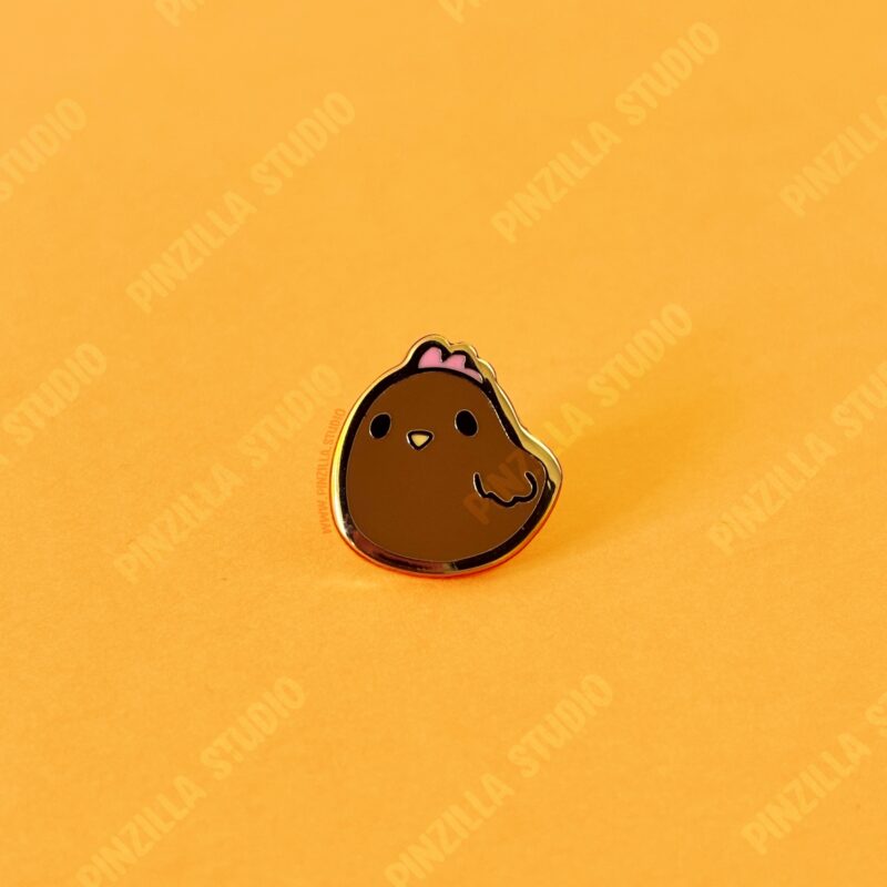 Brown Chicken Stardew Valley game  inspired hard enamel pin