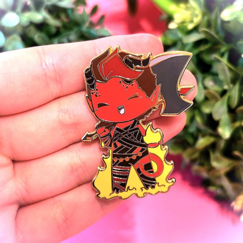 Karlach Baldur's Gate 3 inspired hard enamel Pin
