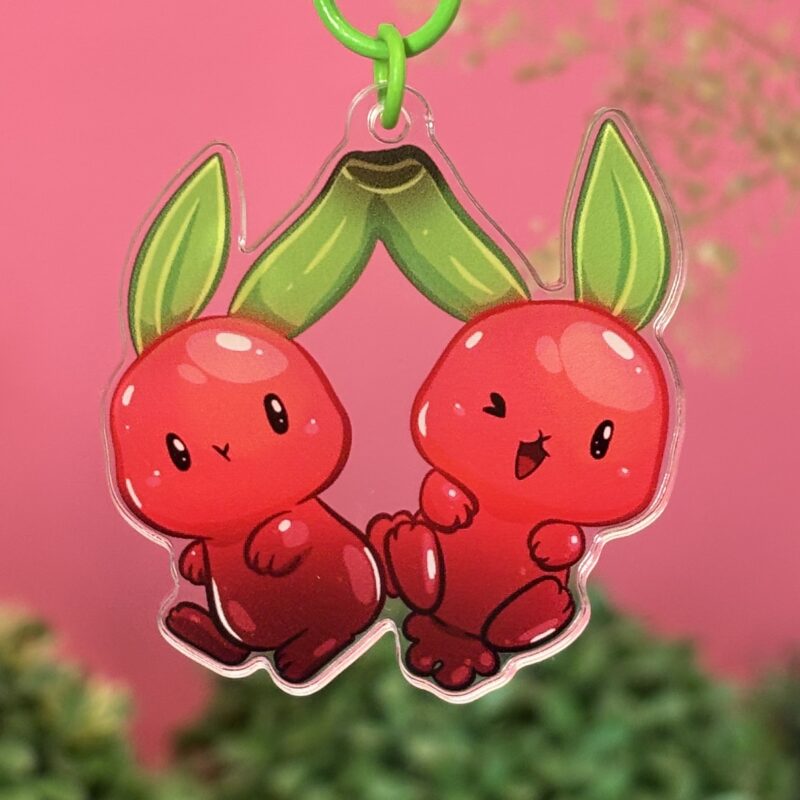 Cherry Bunny Keychain
