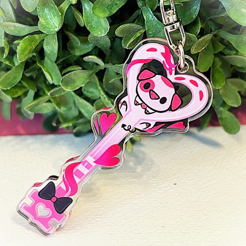 Angel Nugget Pig Key Keychain