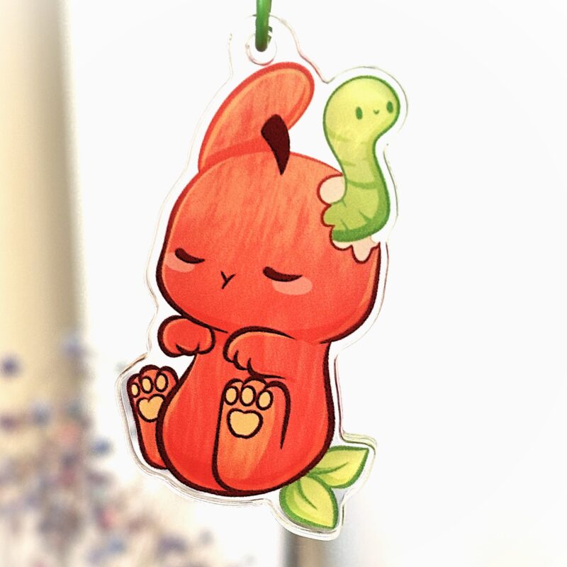 Apple Bunny Keychain