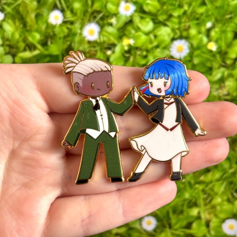 Arcane-Inspired Chibi Dance Enamel Pin – Ekko & Powder