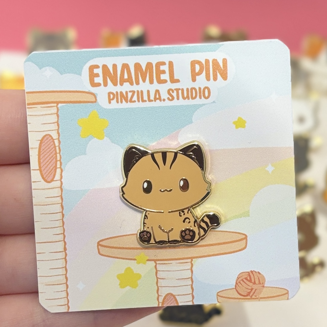 Tan Bengal Cat Pin