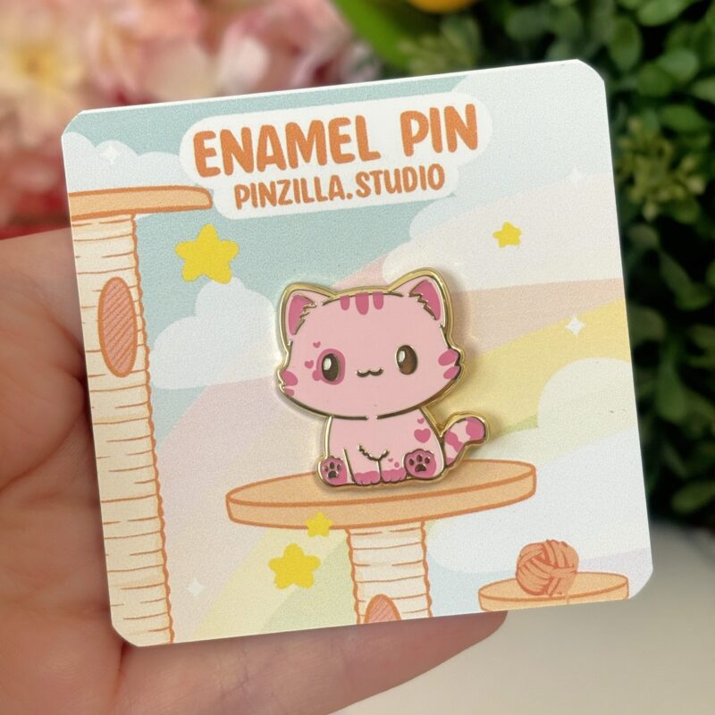 Valentine Pink Cat Pin