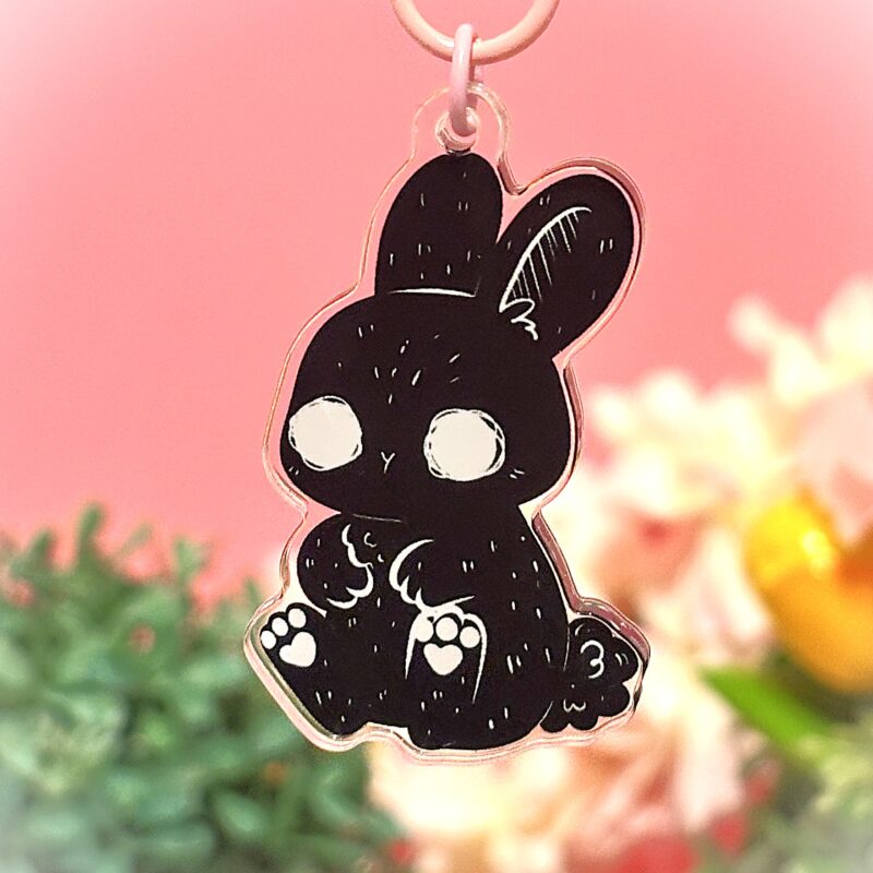 Black Bunny Keychain