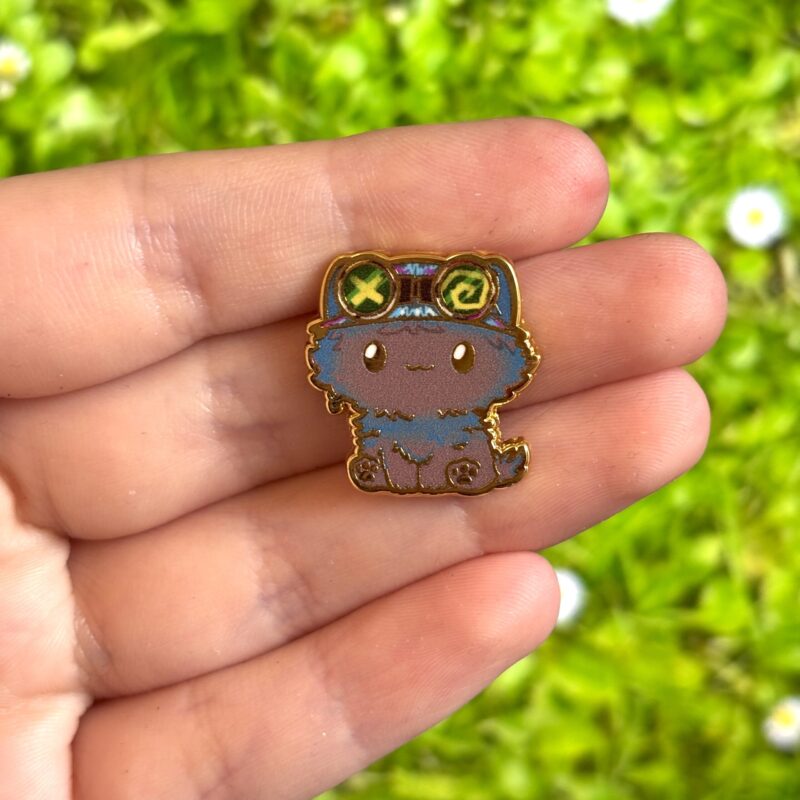 Arcane-Inspired Cute Chibi Cat Isha Enamel Pin