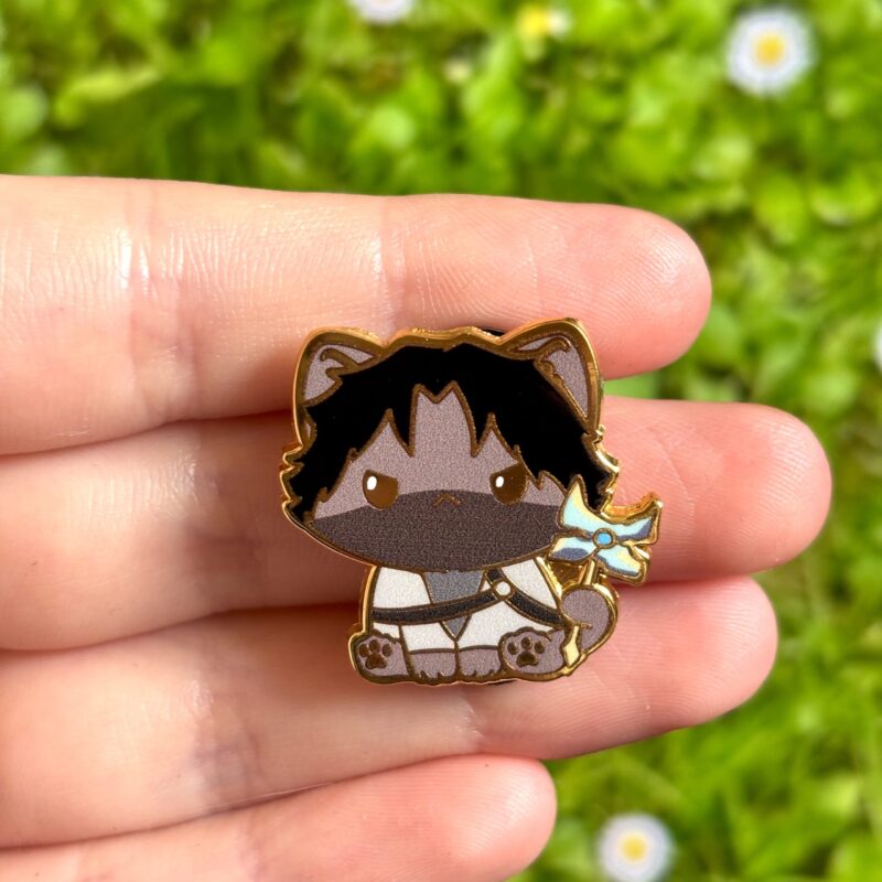 Arcane-Inspired Cute Chibi Cat Jayce Enamel Pin