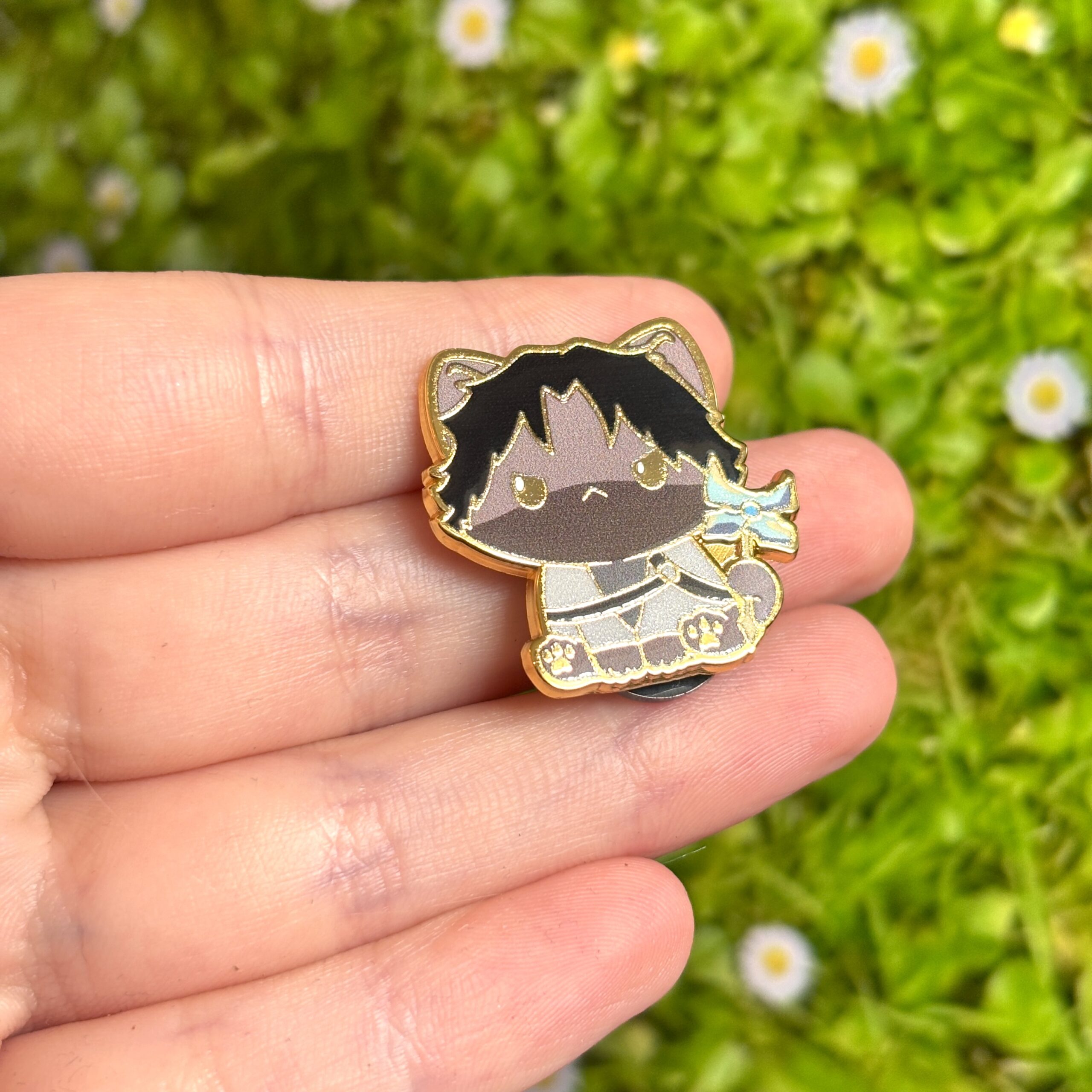 Arcane-Inspired Cute Chibi Cat Jayce Enamel Pin - Image 5