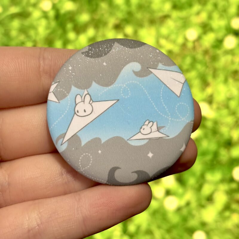 Glitter Button Pin - Demiboy