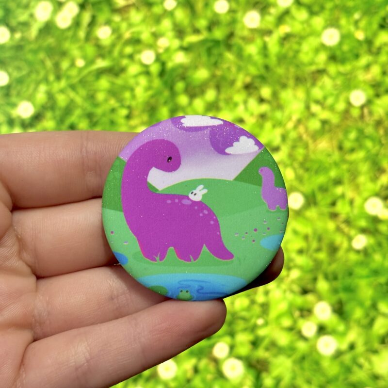 Glitter Button Pin - Polysexual