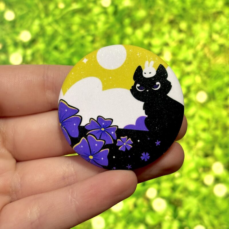 Glitter Button Pin - Non Binary