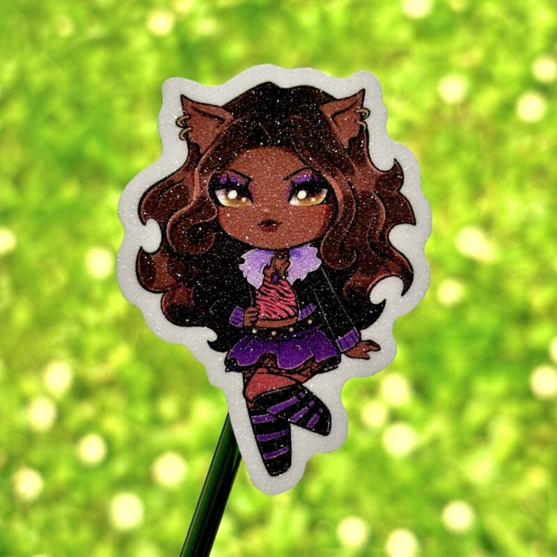 Glitter Sticker - Clawdeen MH