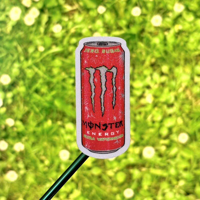 Glitter Sticker - Monster Red Zero