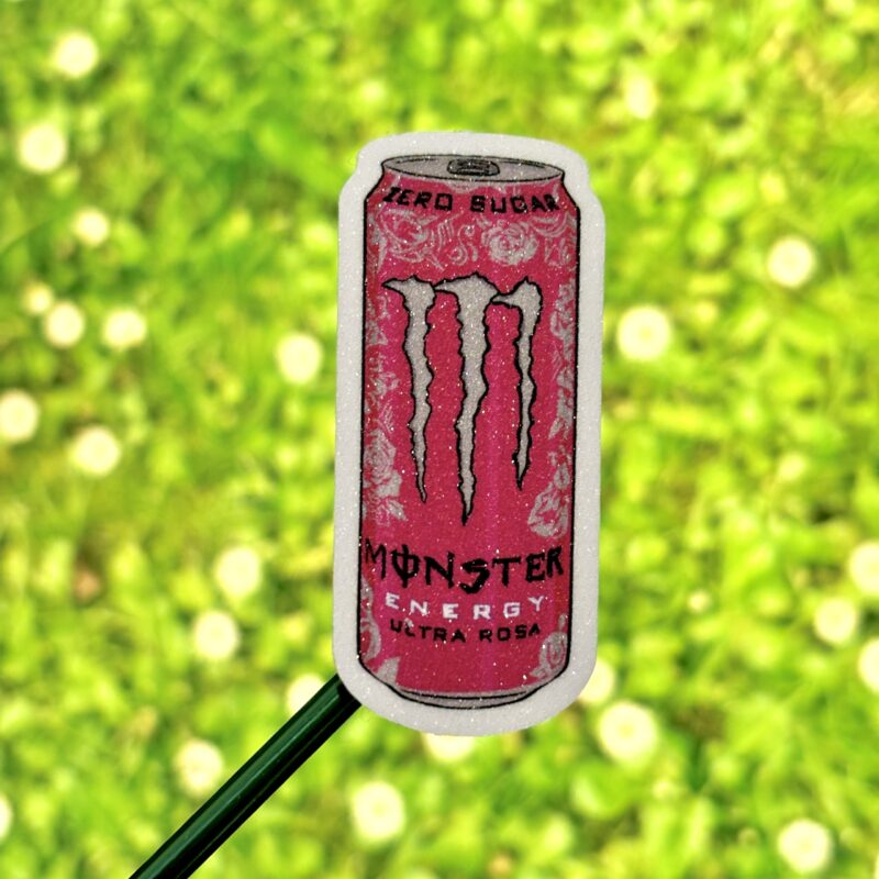 Glitter Sticker - Monster Dark Pink Zero