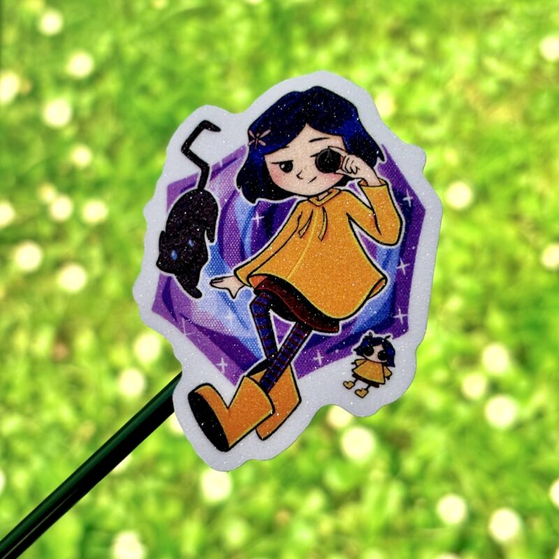 Glitter Sticker - Coraline
