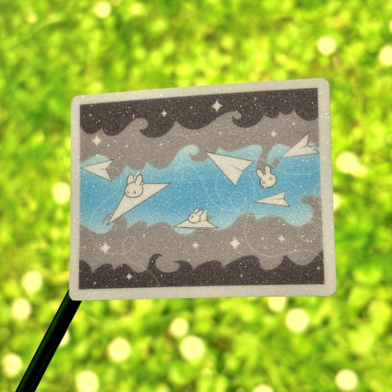 Glitter Sticker - Demiboy Flag