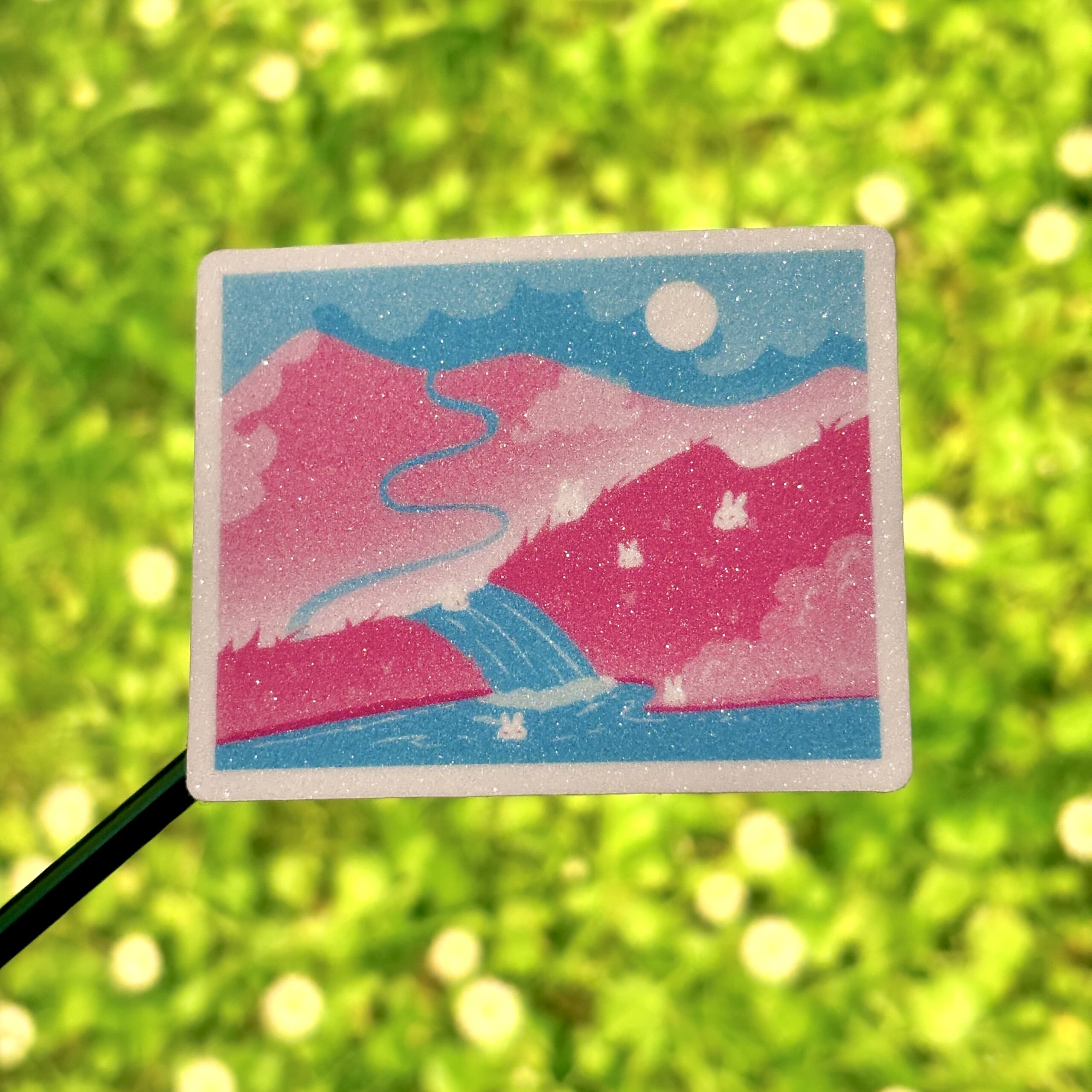 Glitter Sticker - Transsexual Flag