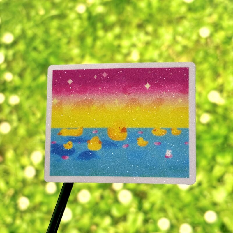 Glitter Sticker - Pansexual Flag