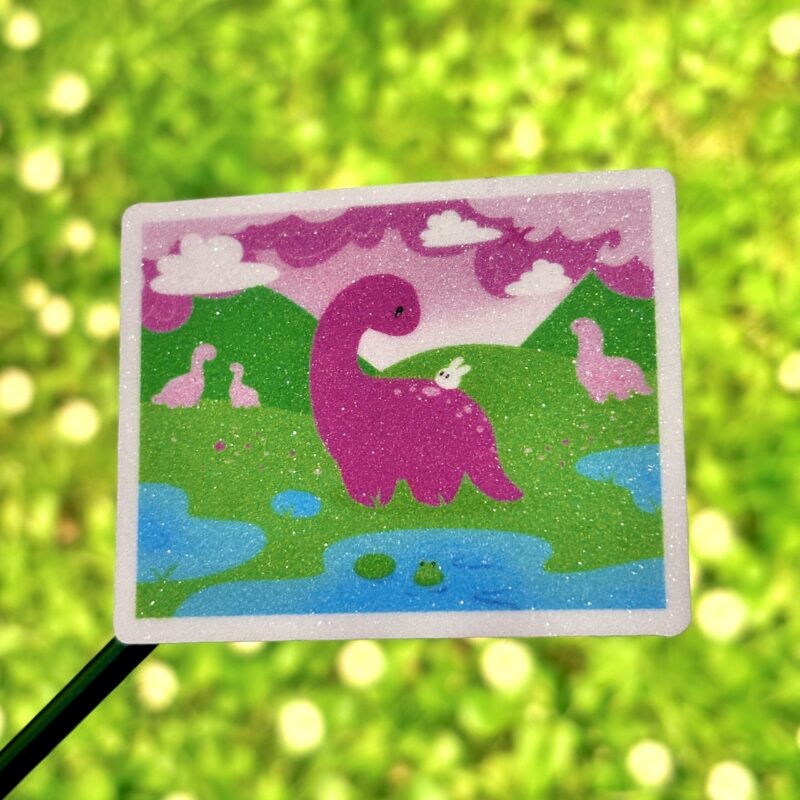 Glitter Sticker - Polysexual Flag